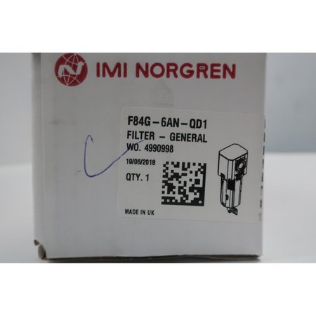 Imi Norgren 3/4In 290Psi Npt Pneumatic Filter F84G-6AN-QD1